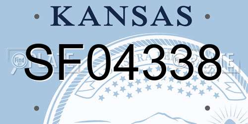 SF04338 Kansas License Plate