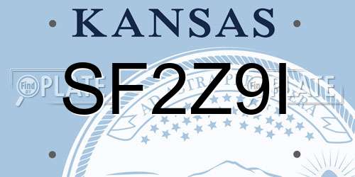 SF2Z9I Kansas License Plate