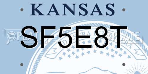 SF5E8T Kansas License Plate