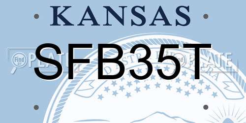 SFB35T Kansas License Plate