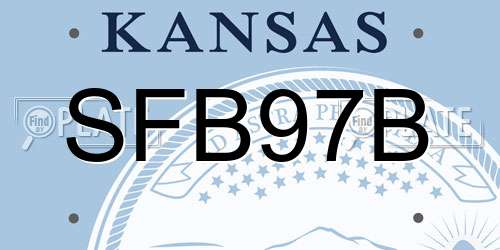 SFB97B Kansas License Plate