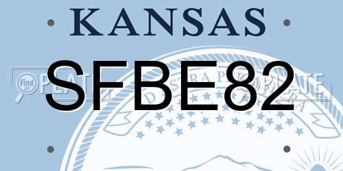 SFBE82 Kansas License Plate