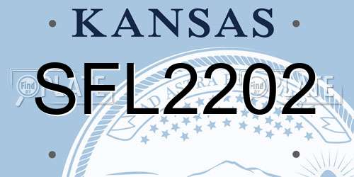 SFL2202 Kansas License Plate