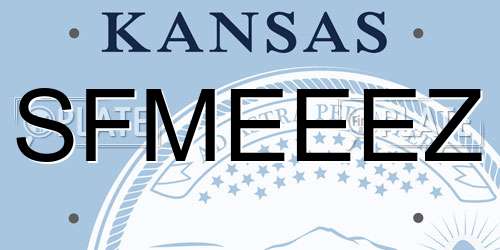 SFMEEEZ Kansas License Plate