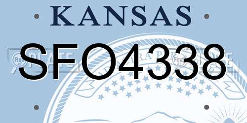 SFO4338 Kansas License Plate