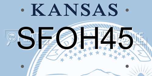 SFOH45 Kansas License Plate