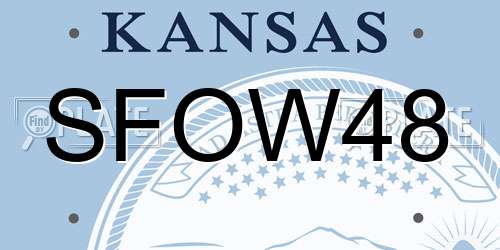 SFOW48 Kansas License Plate