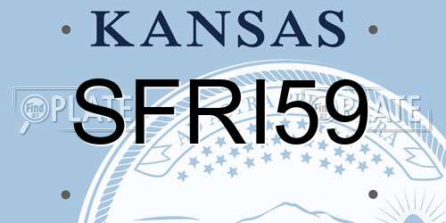 SFRI59 Kansas License Plate