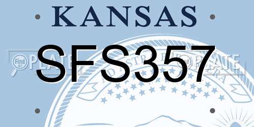 SFS357 Kansas License Plate