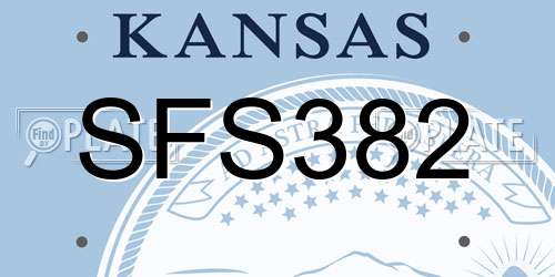 SFS382 Kansas License Plate