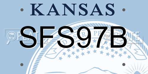 SFS97B Kansas License Plate