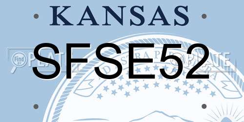 SFSE52 Kansas License Plate
