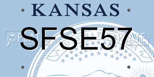 SFSE57 Kansas License Plate