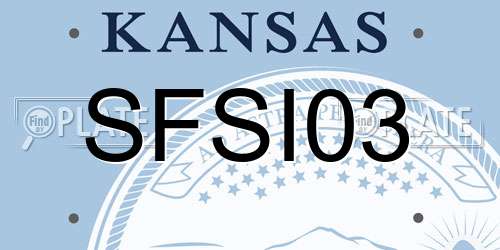 SFSI03 Kansas License Plate