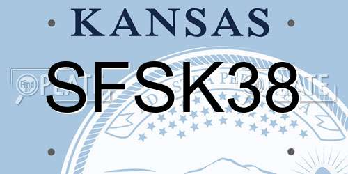 SFSK38 Kansas License Plate