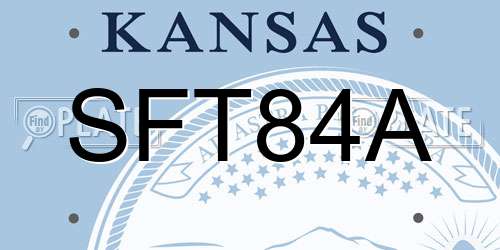 SFT84A Kansas License Plate