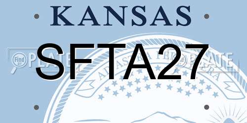 SFTA27 Kansas License Plate