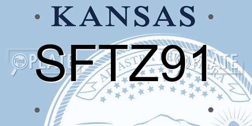 SFTZ91 Kansas License Plate