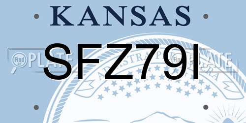 SFZ79I Kansas License Plate