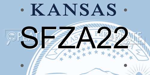 SFZA22 Kansas License Plate