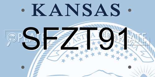 SFZT91 Kansas License Plate
