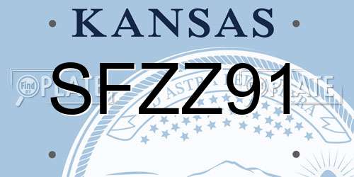 SFZZ91 Kansas License Plate