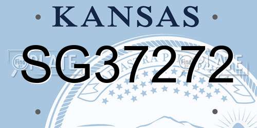 SG37272 Kansas License Plate