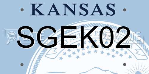 SGEK02 Kansas License Plate