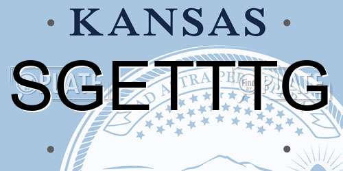 SGETTTG Kansas License Plate