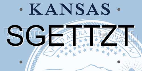 SGETTZT Kansas License Plate