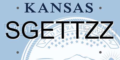 SGETTZZ Kansas License Plate