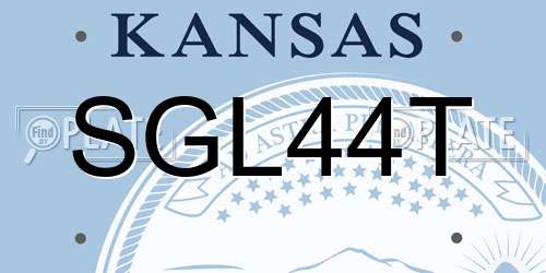 SGL44T Kansas License Plate