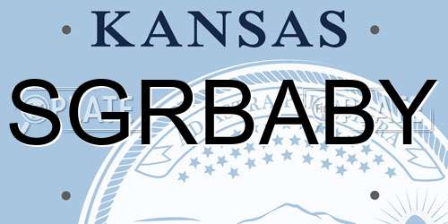 SGRBABY Kansas License Plate