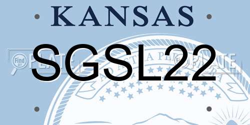 SGSL22 Kansas License Plate