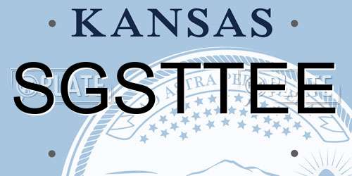 SGSTTEE Kansas License Plate