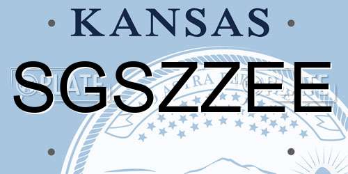 SGSZZEE Kansas License Plate
