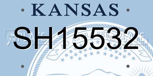 SH15532 Kansas License Plate