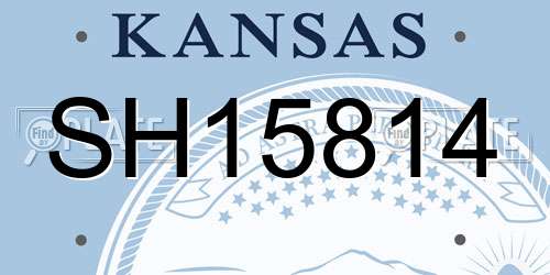 SH15814 Kansas License Plate