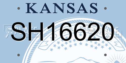 SH16620 Kansas License Plate