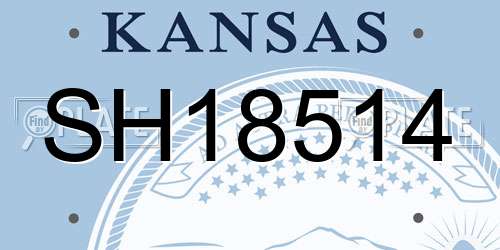 SH18514 Kansas License Plate