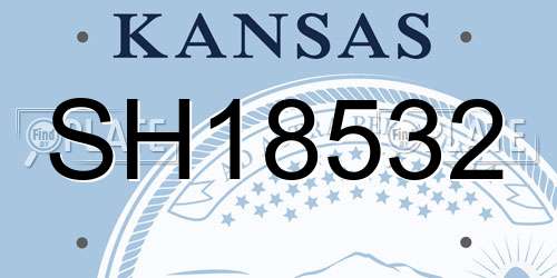 SH18532 Kansas License Plate