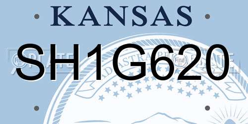 SH1G620 Kansas License Plate