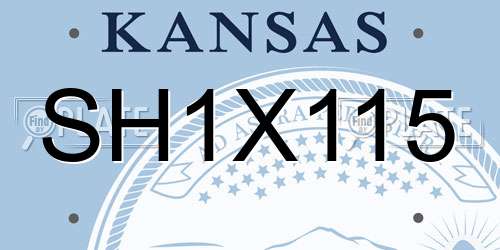 SH1X115 Kansas License Plate