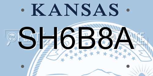SH6B8A Kansas License Plate