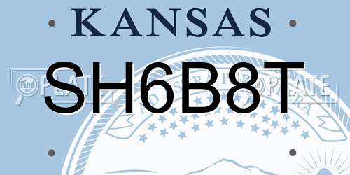 SH6B8T Kansas License Plate