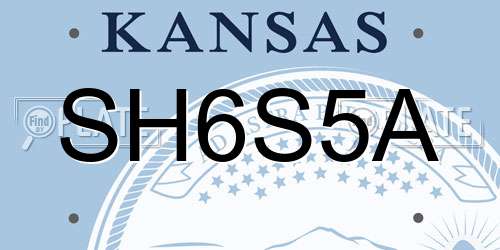 SH6S5A Kansas License Plate
