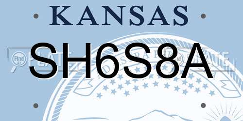 SH6S8A Kansas License Plate