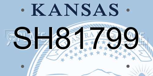 SH81799 Kansas License Plate