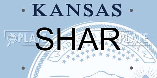 SHAR Kansas License Plate