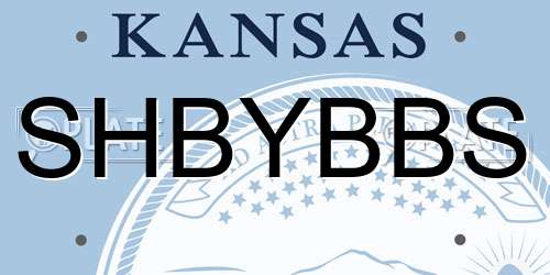 SHBYBBS Kansas License Plate